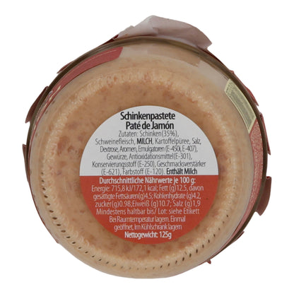 Paté Casa Tarradellas | Schinken-Aufstrich | glutenfrei & streichzart | 125g Glas Silca