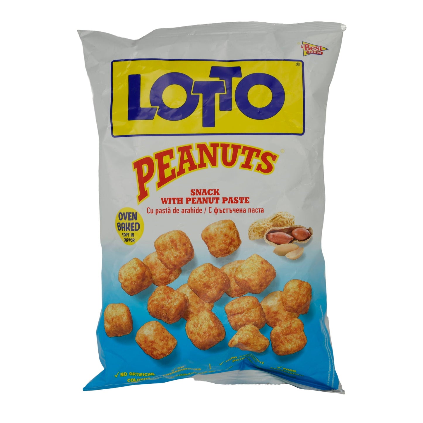 Peanuts Snack Lotto | Snack croccante | Con crema di arachidi | 90 g