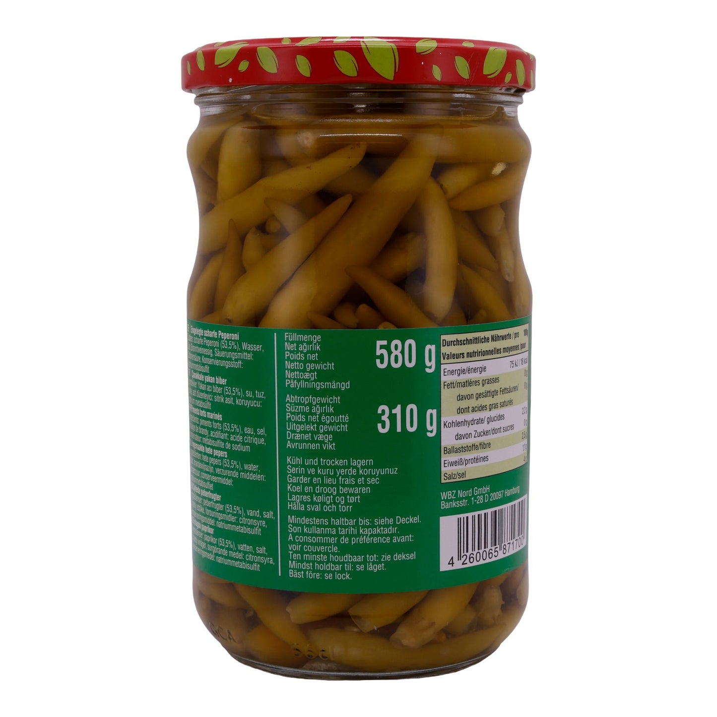 Peperoni Selin | Jalapenos | Frais & épicé | 580g (310g poids égoutté)