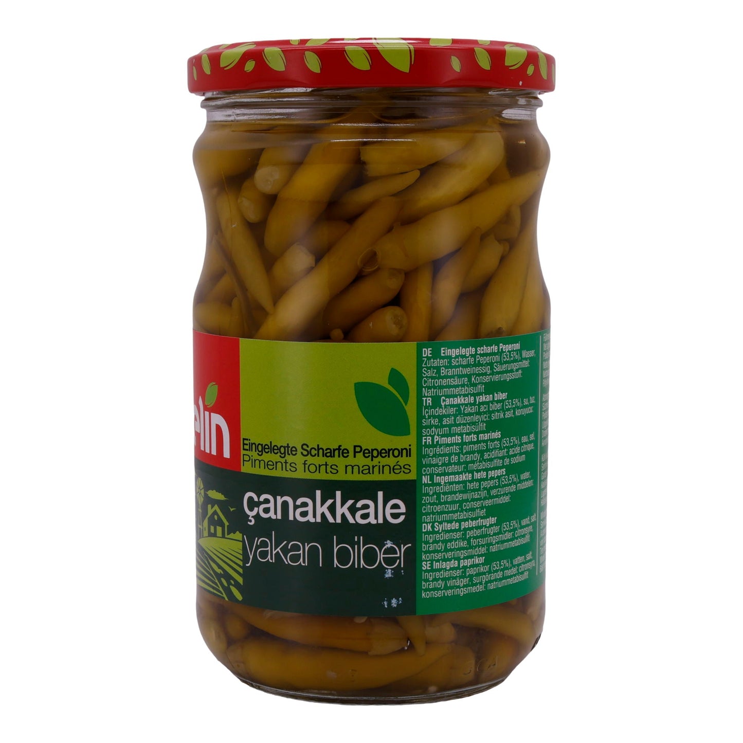 Peperoni Selin | Jalapenos | Frais & épicé | 580g (310g poids égoutté)