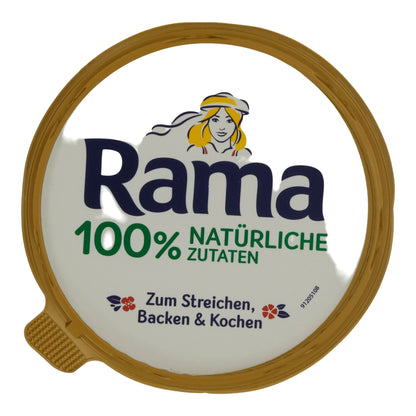 Pflanzenmargarine Rama | Pflanzenmargarine | 100 % Natürliche Zutaten, vielseitiger Genuss | 400 g RAMA