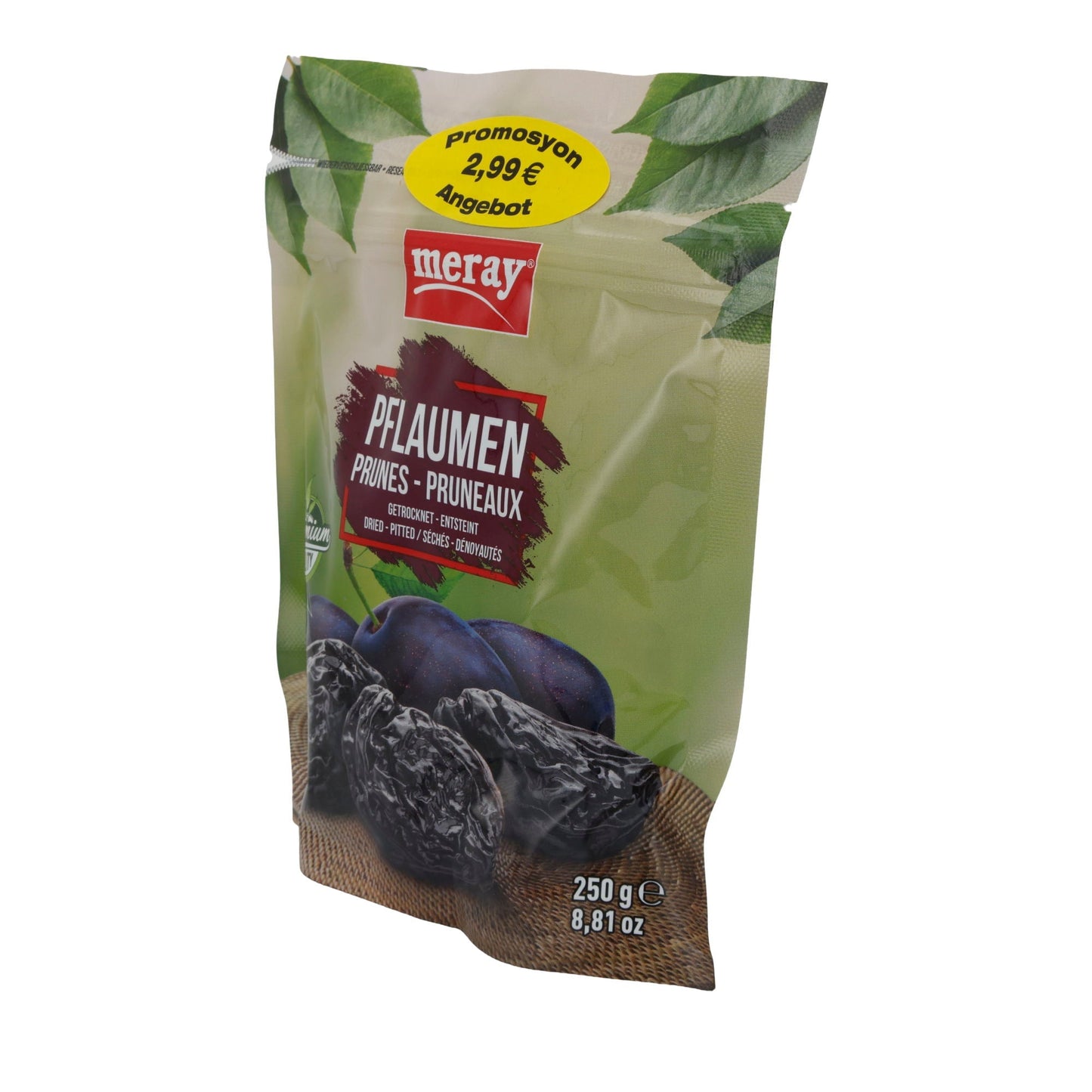 Pflaumen Meray | Getrocknet & entsteint | Fruchtiger Genuss ohne Zuckerzusatz | 250 g MERAY