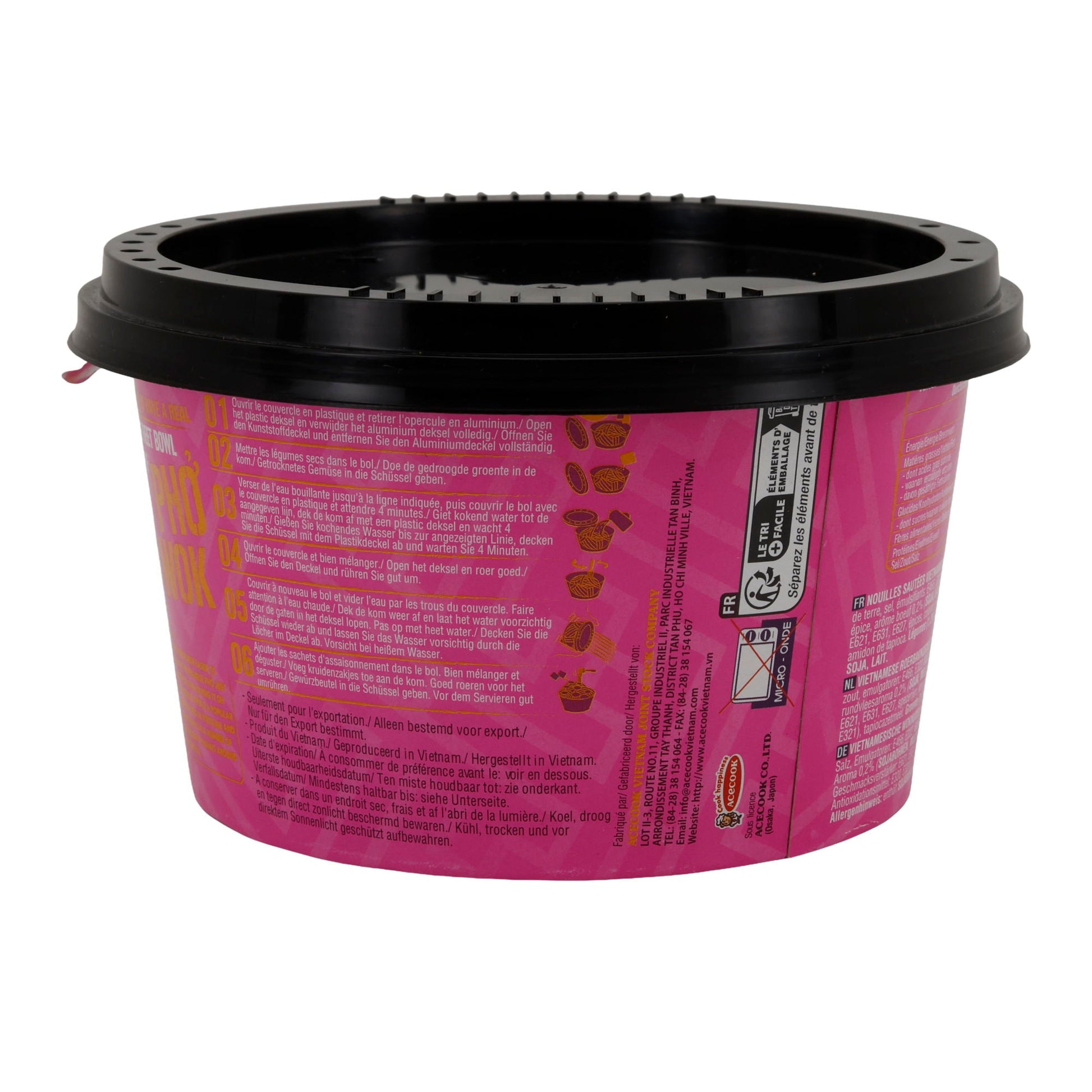 Phở Wok Hèllo Acecook | Vietnamesische Woknudeln | Mit Rindfleischgeschmack | 76 g - Taste Your World