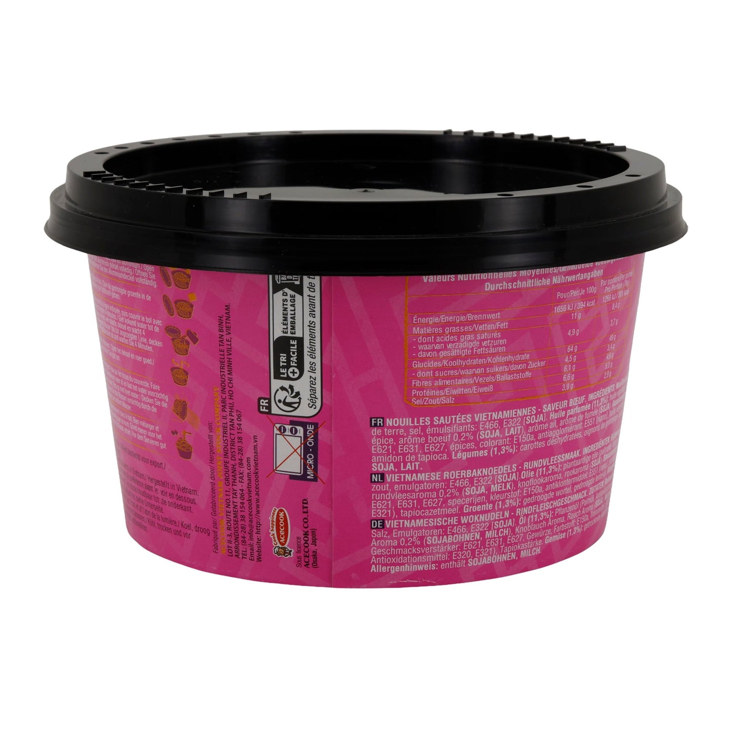 Phở Wok Hèllo Acecook | Vietnamesische Woknudeln | Mit Rindfleischgeschmack | 76 g - Taste Your World