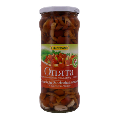 Pilze Steinhauer | Chinese stokzwammetjes | Knapperige paddenstoelen in pittige infusie | 530 g