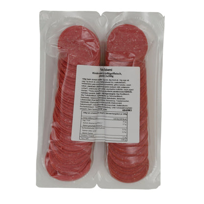 Pizza Salami Leliz | Würzige Rindersalami mit Geflügelfleisch | Geräuchert | 400 g LEZIZ