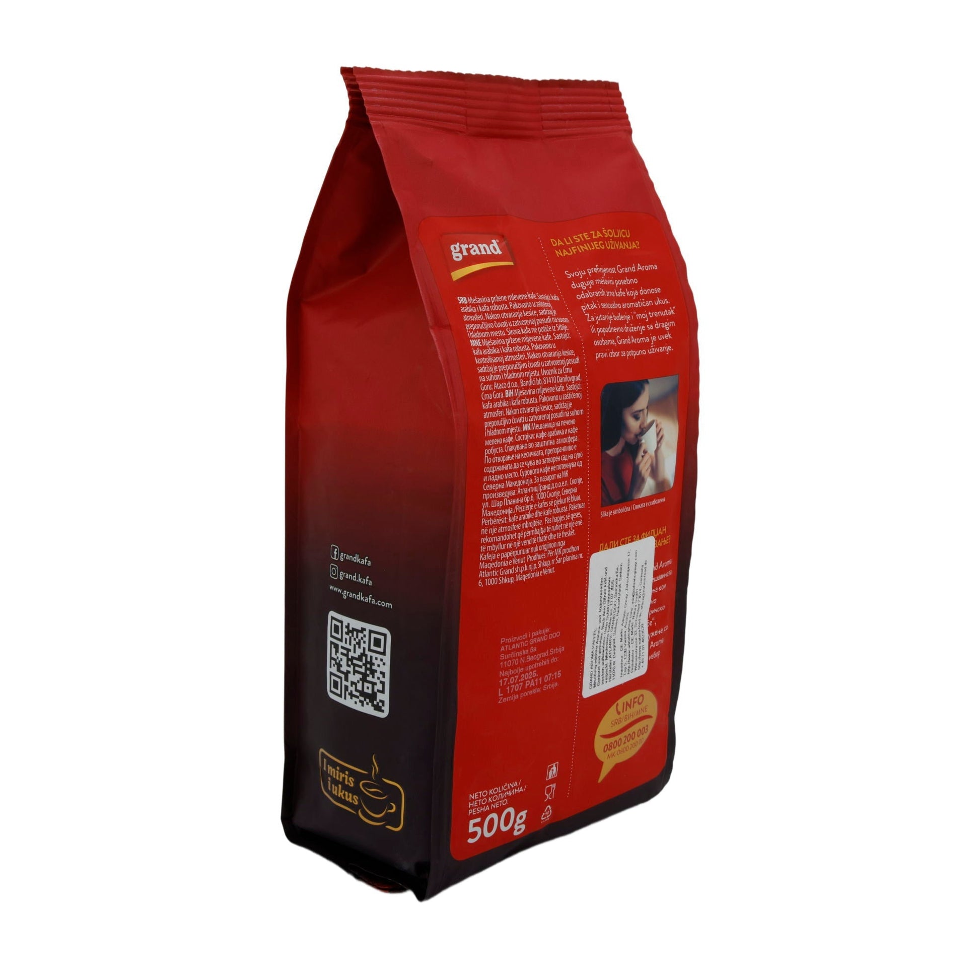 Premium Kaffee Grand Aroma | Kaffee | Vollmundiges Aroma | 500 g Verpackung GRAND