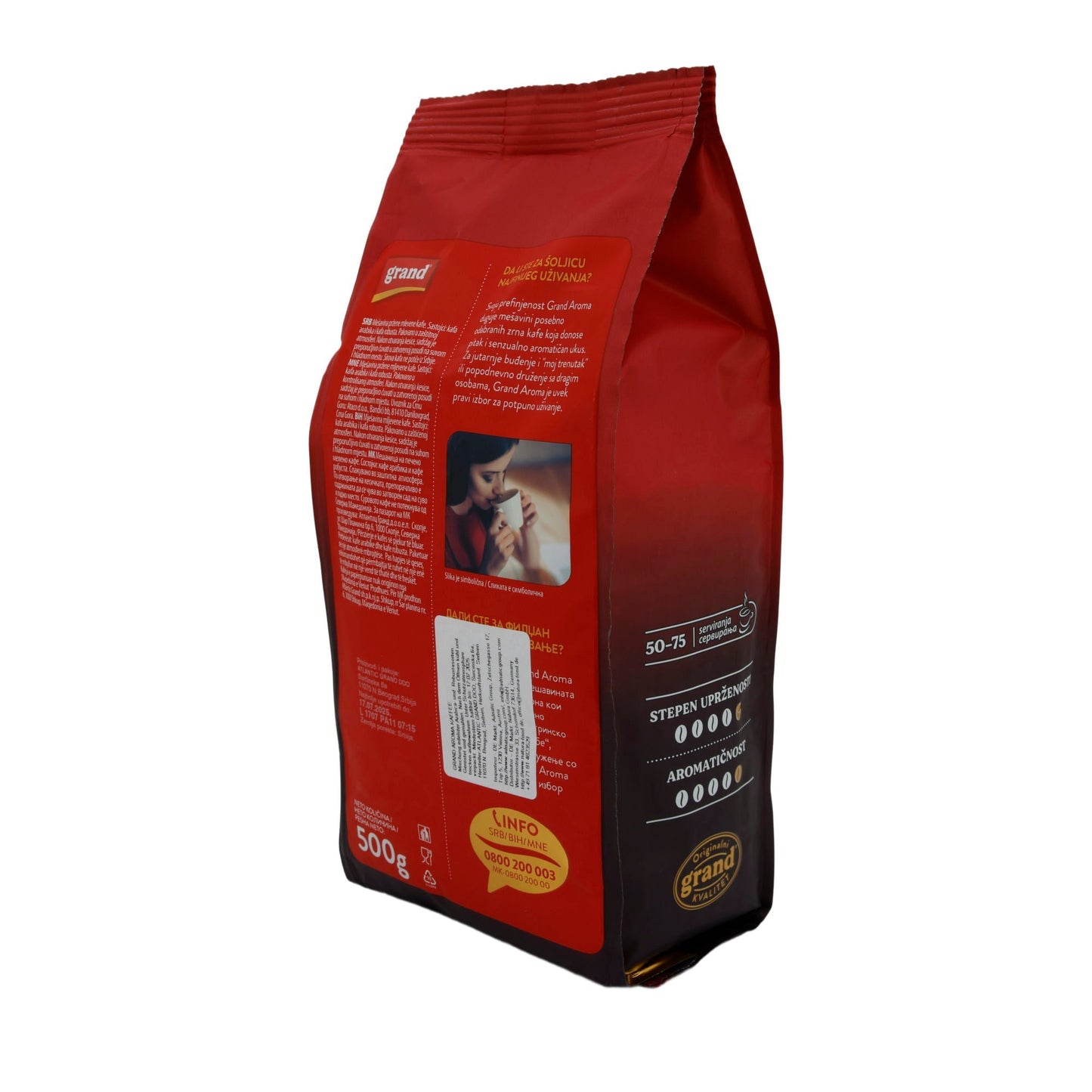Premium Kaffee Grand Aroma | Kaffee | Vollmundiges Aroma | 500 g Verpackung GRAND