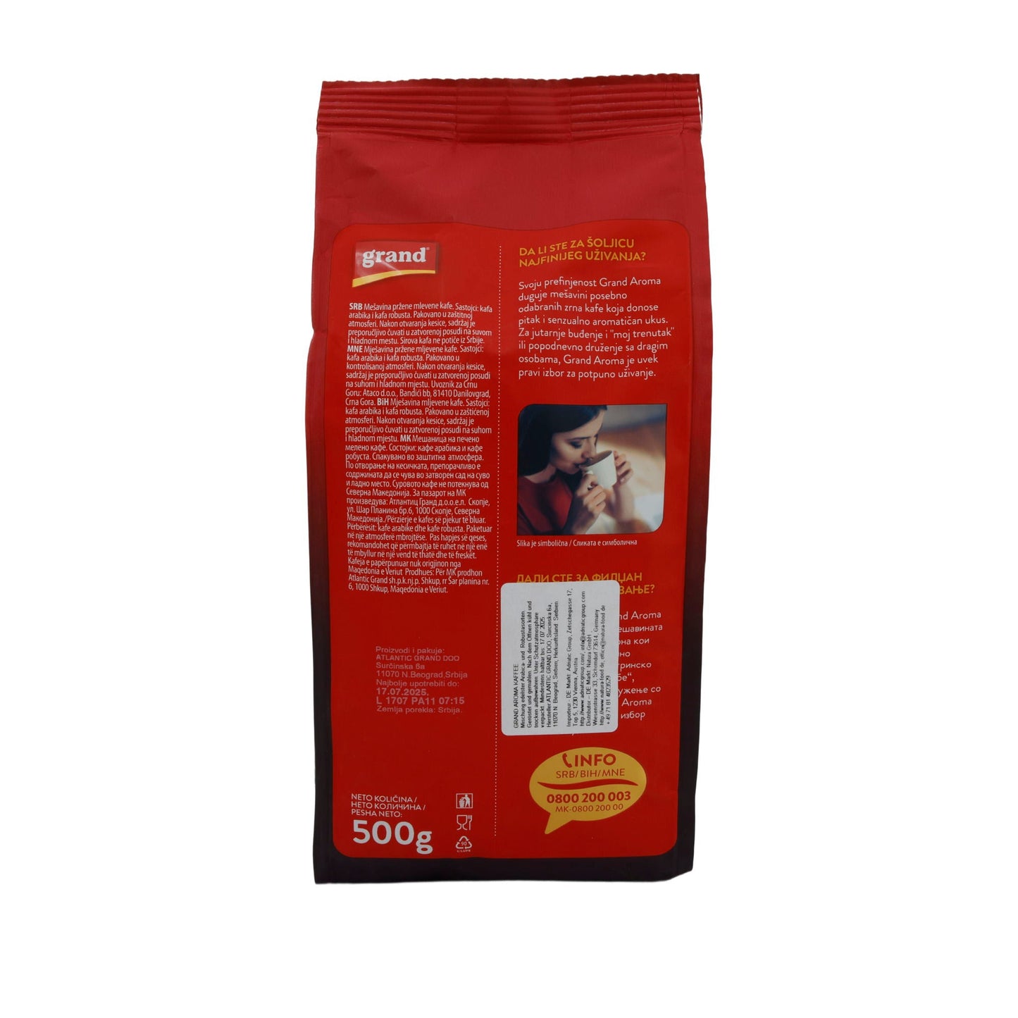 Caffè Premium Grand Aroma | Caffè | Aroma Pieno | Confezione da 500 g