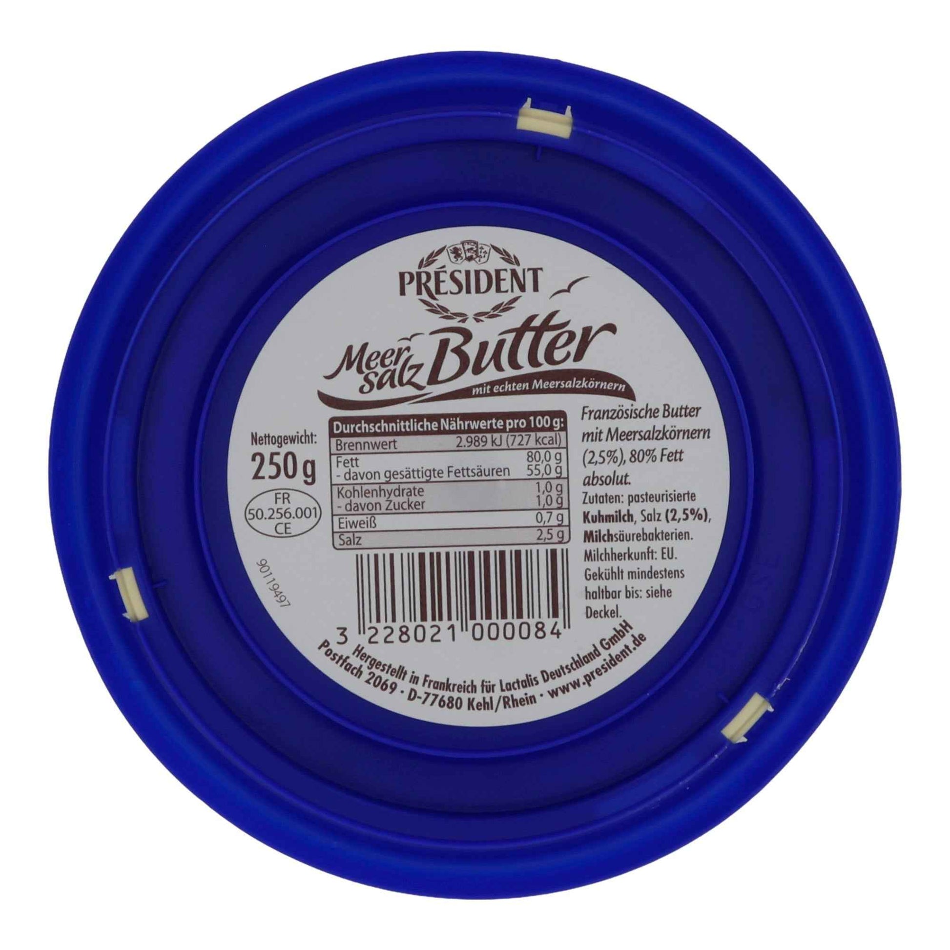 PRESIDENT MEERSALZ BUTTER 250G