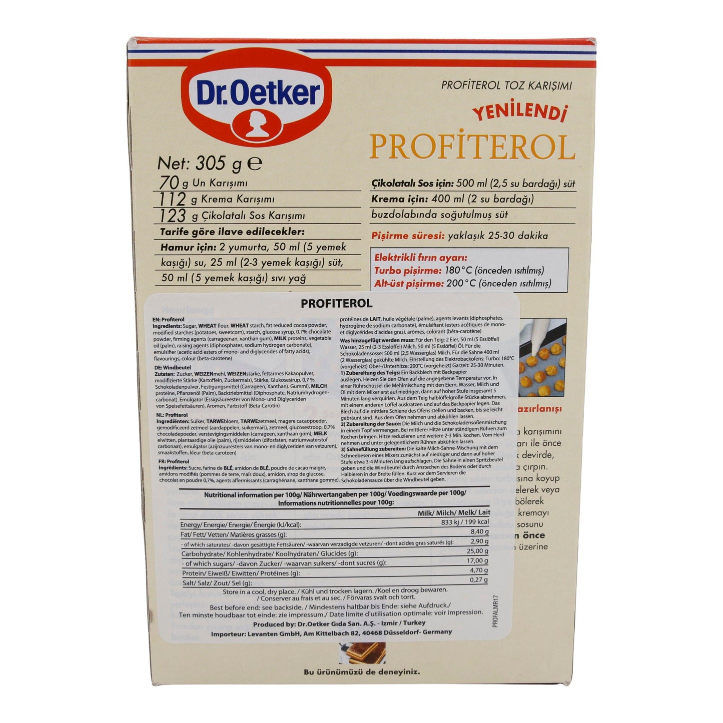 Profiterol Dr. Oetker | Kant-en-klare mix | Voor profiteroles | 305g