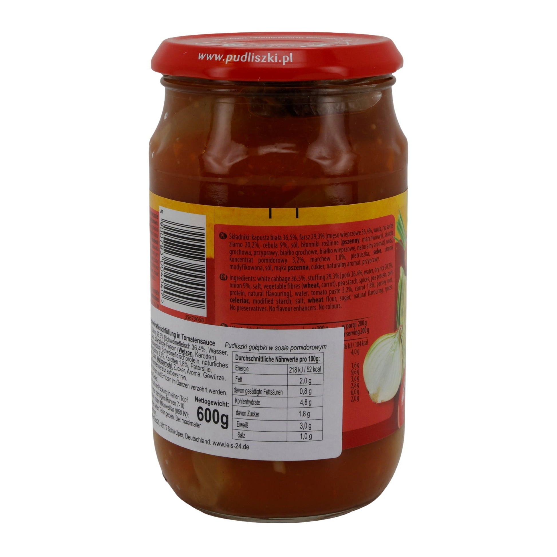 Pudliszki Gołąbki | Weißkohlrouladen mit Schweinefleischfüllung in Tomatensauce | 600 g PL