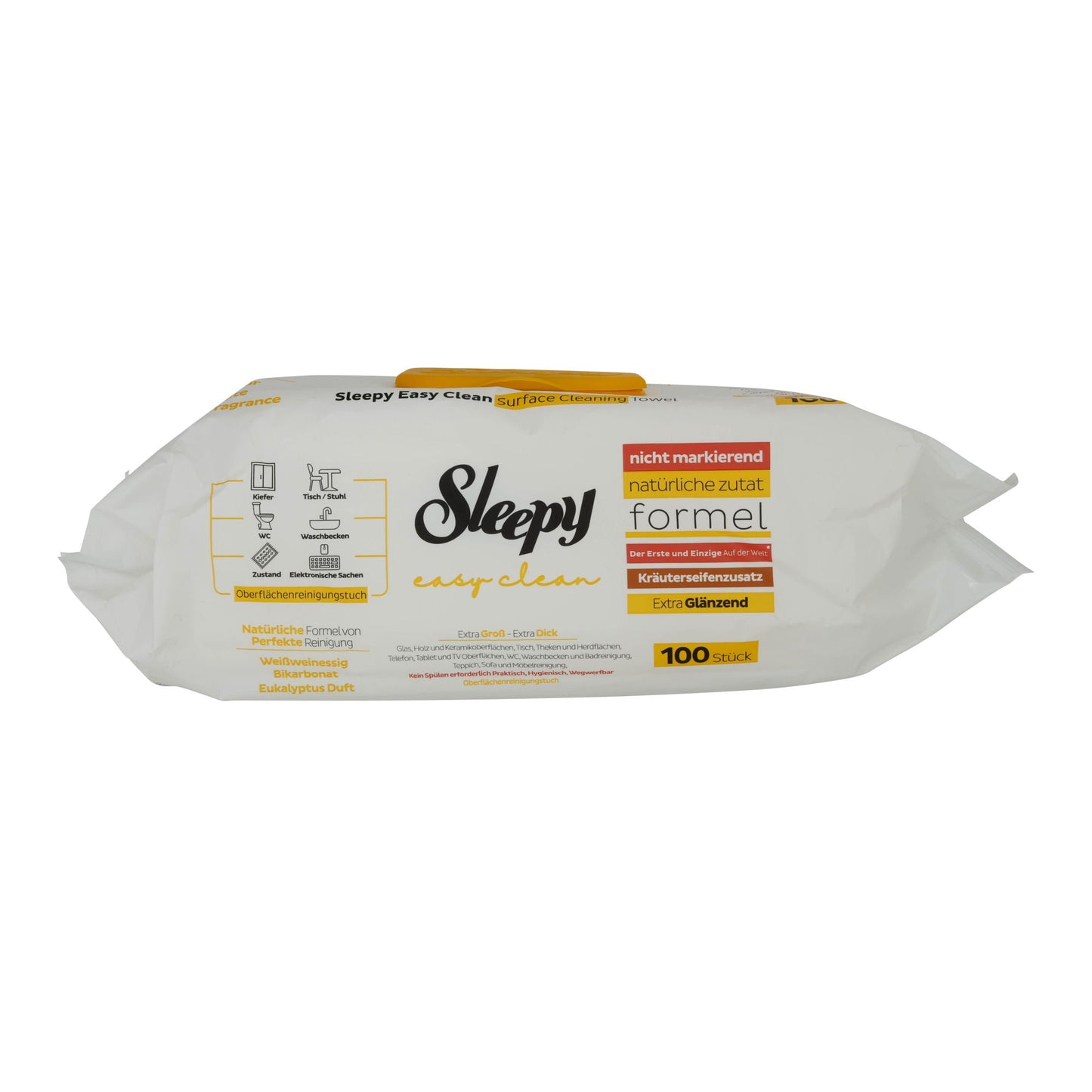 Reinigungstücher Sleepy Easy Clean | Feuchttücher für Oberflächen | Mit Kräuterseife | 100 Stück - Taste Your World