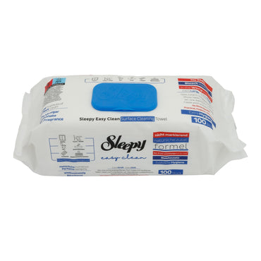 Reinigungstücher Sleepy Easy Clean | Feutchttücher für Oberflächen | Mit Essig & Blauer-Pinie-Duft | 100 Stück SLEEPY
