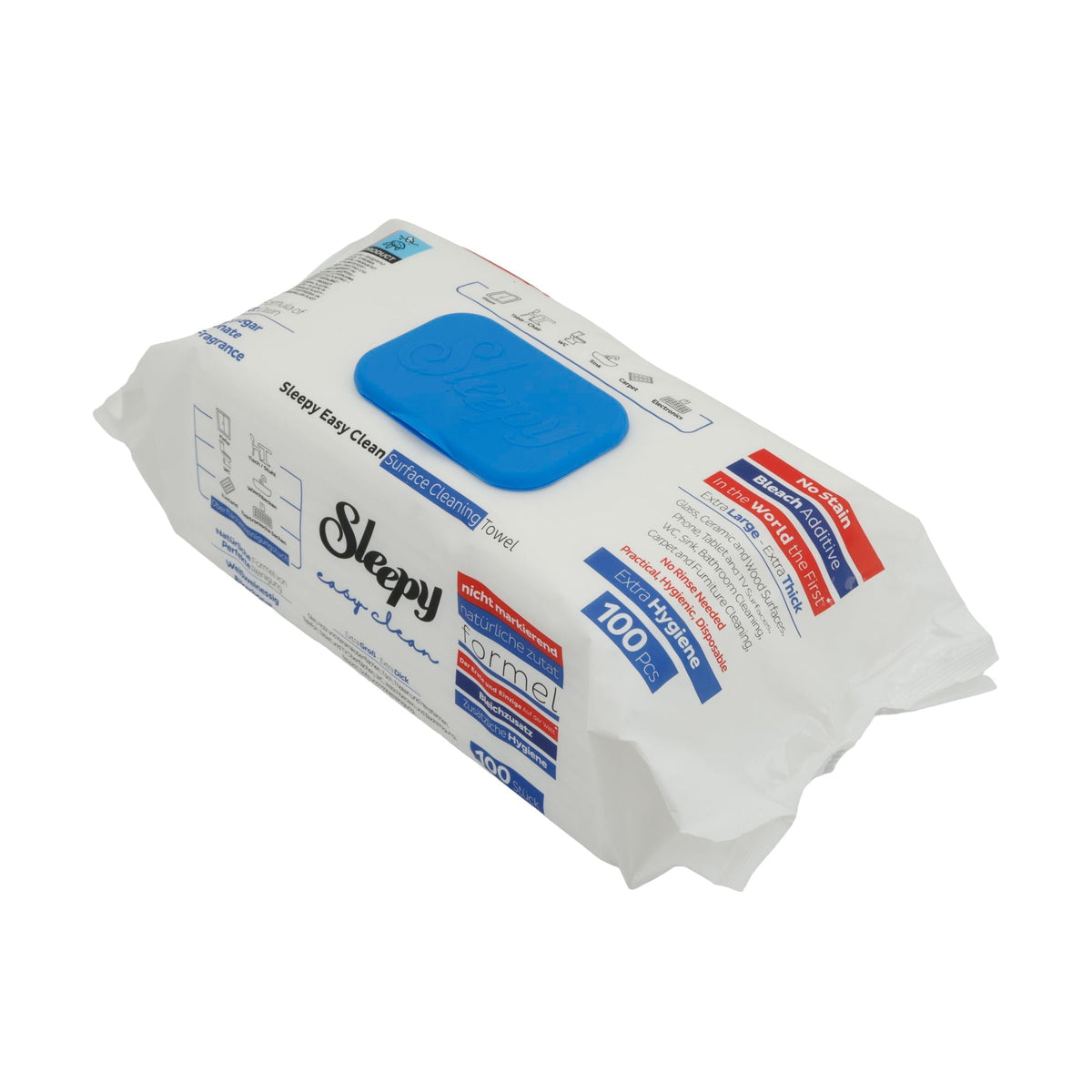 Reinigungstücher Sleepy Easy Clean | Feutchttücher für Oberflächen | Mit Essig & Blauer-Pinie-Duft | 100 Stück SLEEPY