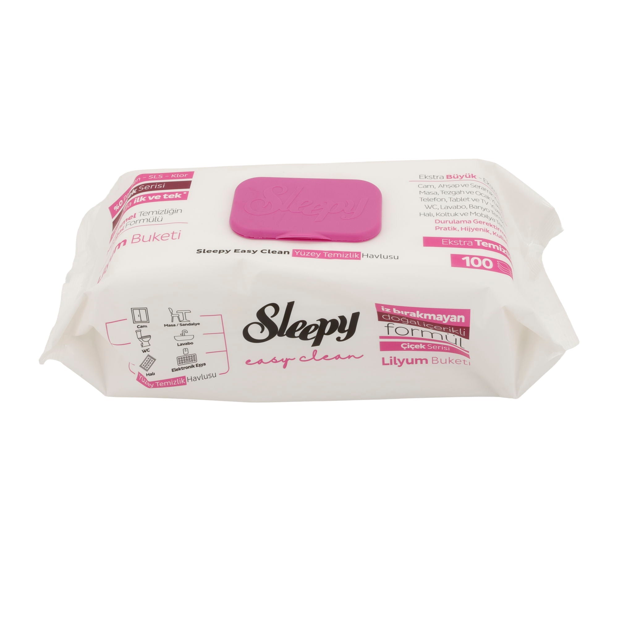 Reinigungstücher Sleepy Easy Clean Lila | Feuchttücher für Oberflächen | 100 Stück - Taste Your World