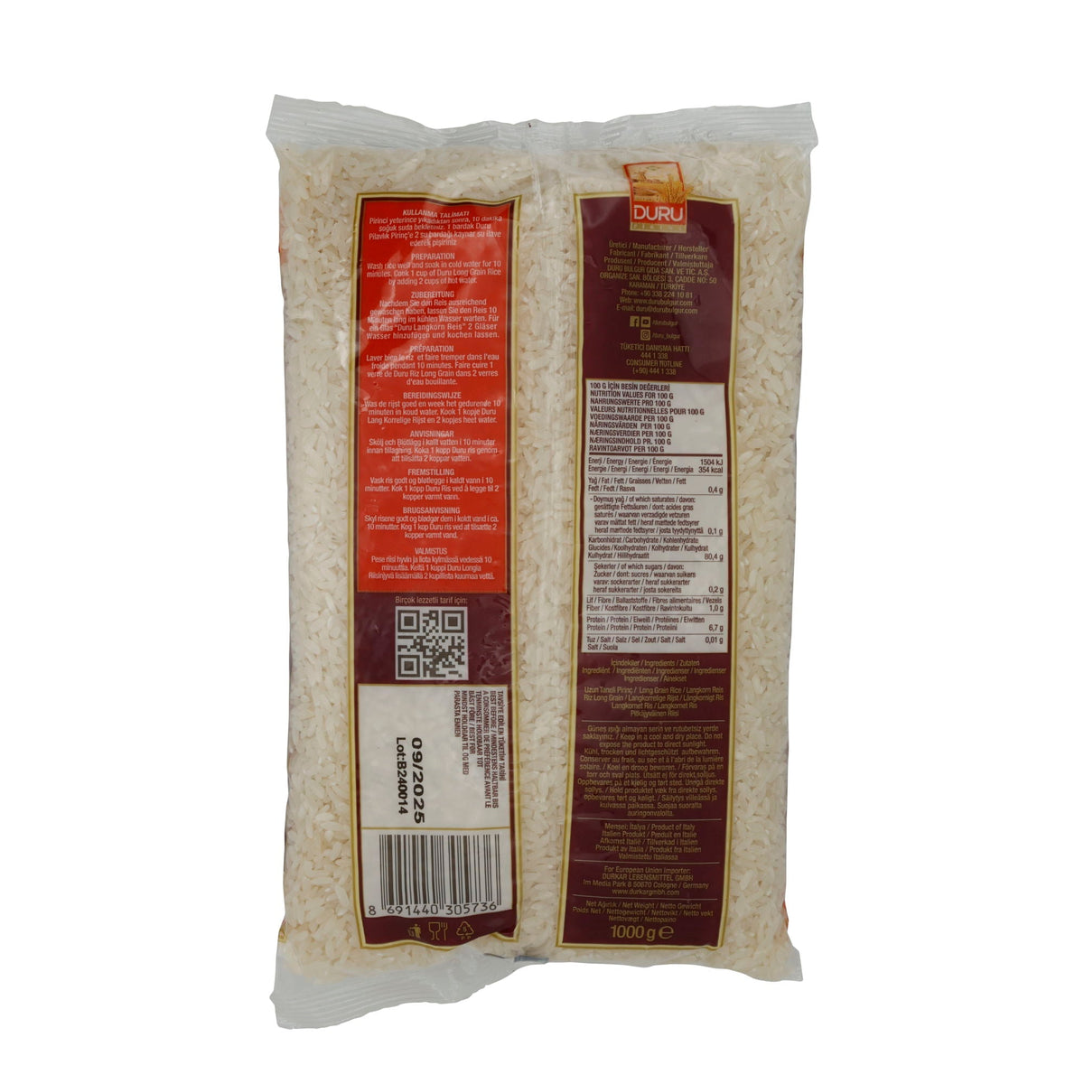 Reis Duru | Pilavlik Pirinc | Hochwertig, Langkornreis | 1 kg