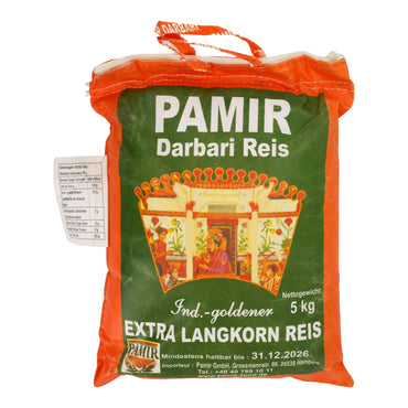 Reis Pamir | Darbari Extra Langkorn | Hochwertig, authentisch | 5 kg