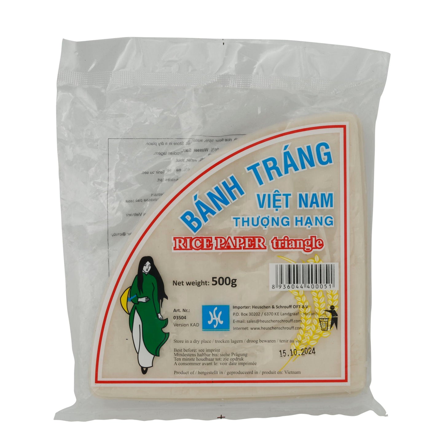 Carta di riso Bánh Tráng | Triangolo | Confezione da 500 g