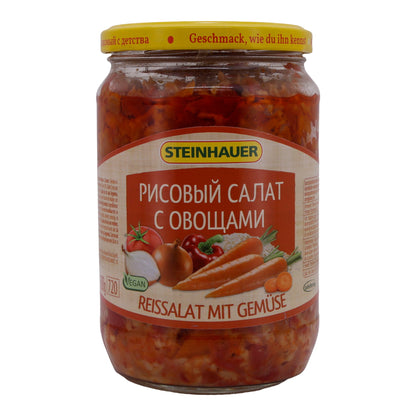 Insalata di riso Steinhauer | Insalata di riso con verdure | Creazione di insalata vegana | 680 g