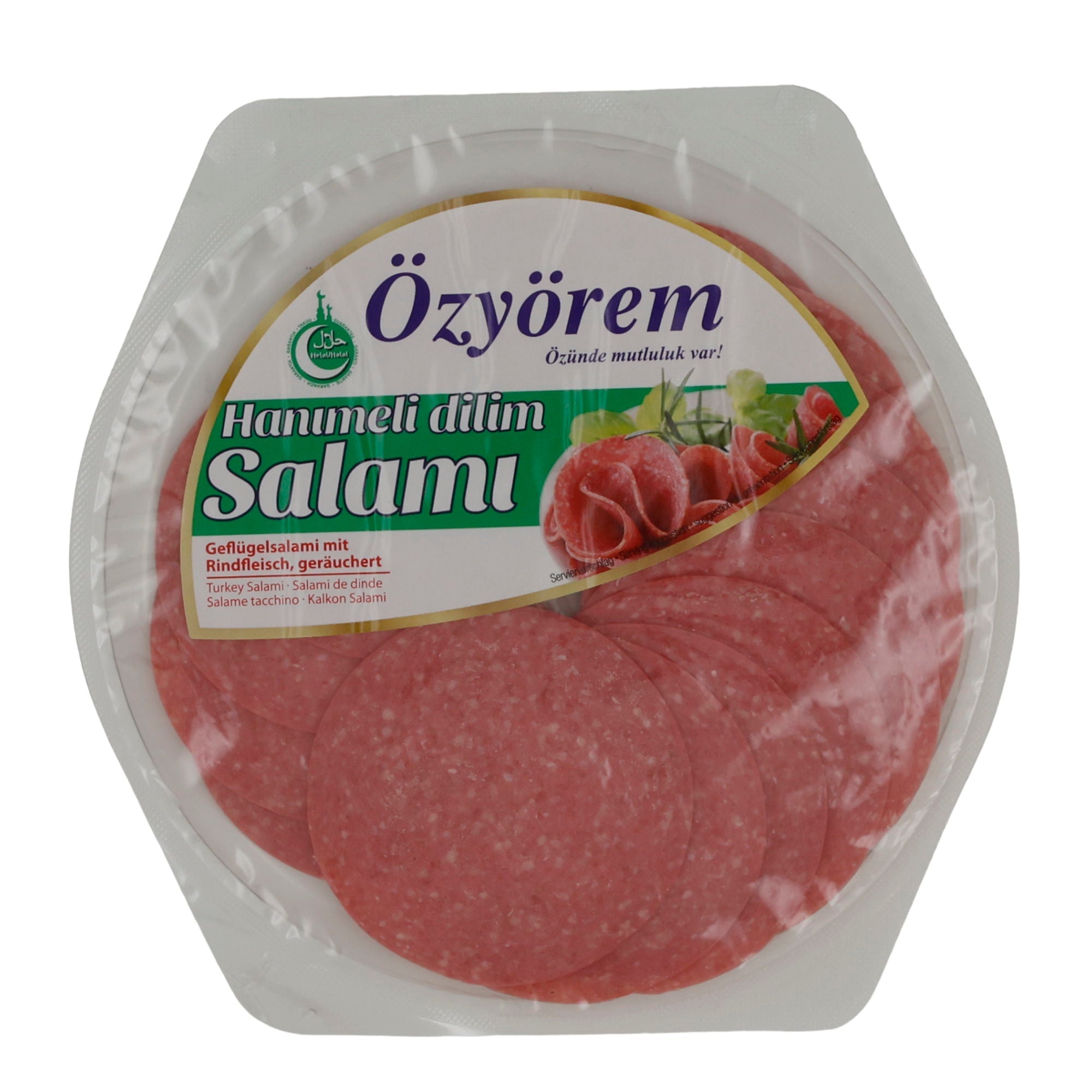 Rindersalami Özyörem Hanumeli Salami | Mit Geflügelfleisch | Geräuchert | 80 g OEZYOEREM