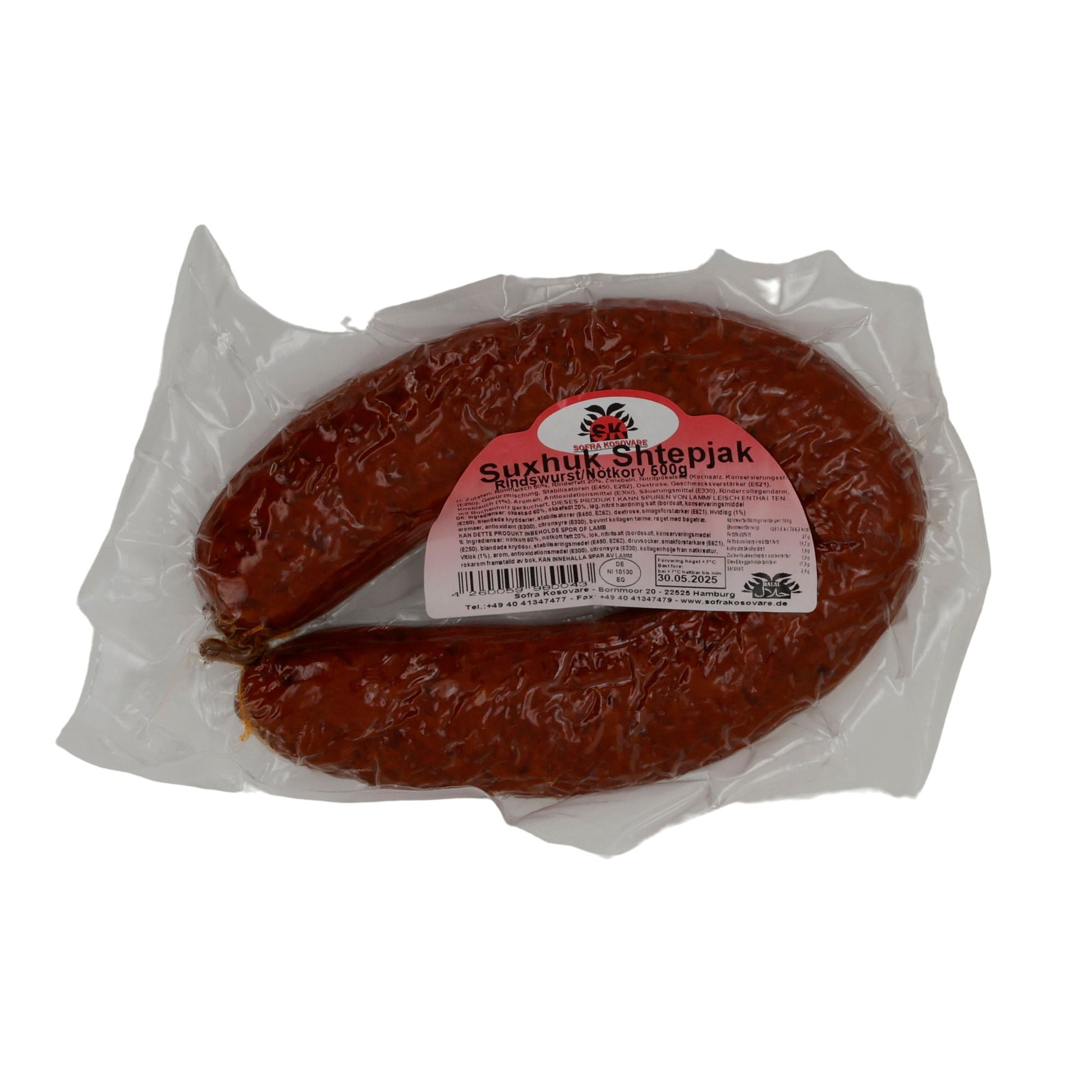 Rinderwurst Suxhuk | Shtepjak | Luftgetrocknet, würzig | 500 g SOFRA KOSOVARE