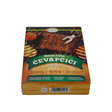 Rindfleischröllchen Brajlović | Banja Luka Ćevapčići | Halal, Originalrezeptur, tiefgefroren | 400 g BRAJLOVIC