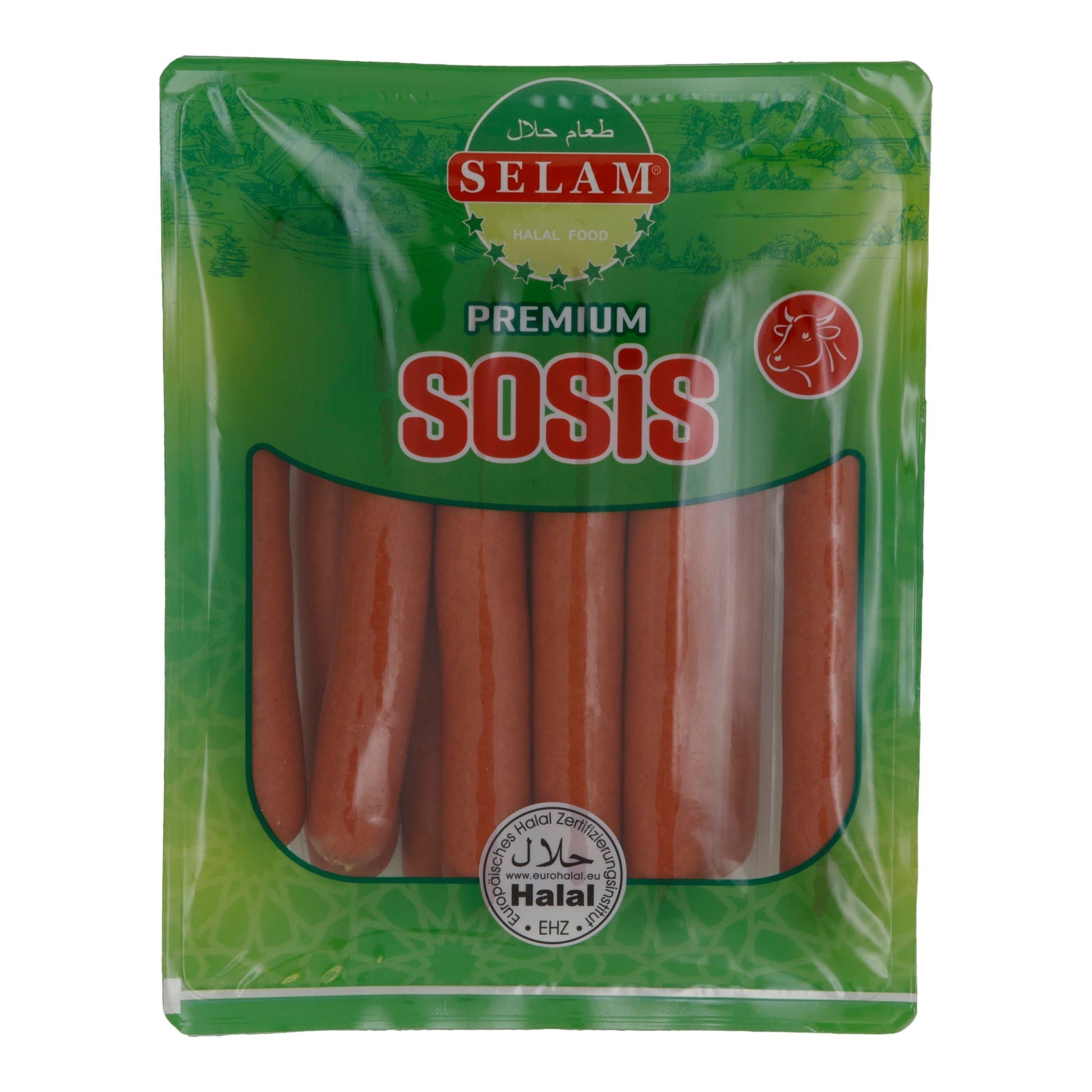 Rindswurst Selam | Premium Sosis | Halal, herzhaft | 800 g SELAM
