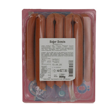 Rindswürstchen Özyörem Sığır Sosis | Kräftige Rindswürstchen | Für vielseitigen Genuss | 800 g OEZYOEREM