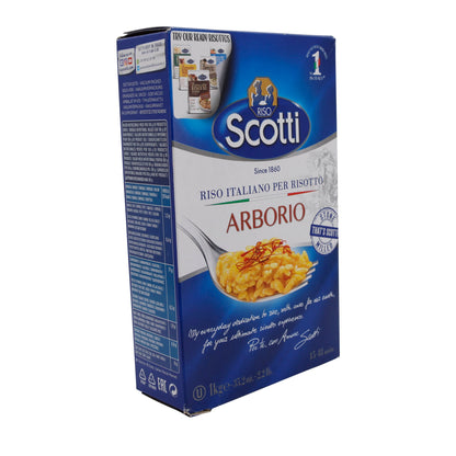 Riso per Risotto Riso Scotti | Grani grandi e amidacei | Arborio | 1 kg