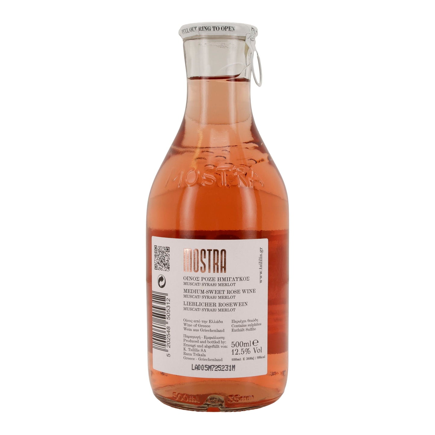 Roséwein Mostra | Lieblich | Muscat, Syrah & Merlot | 500 ml