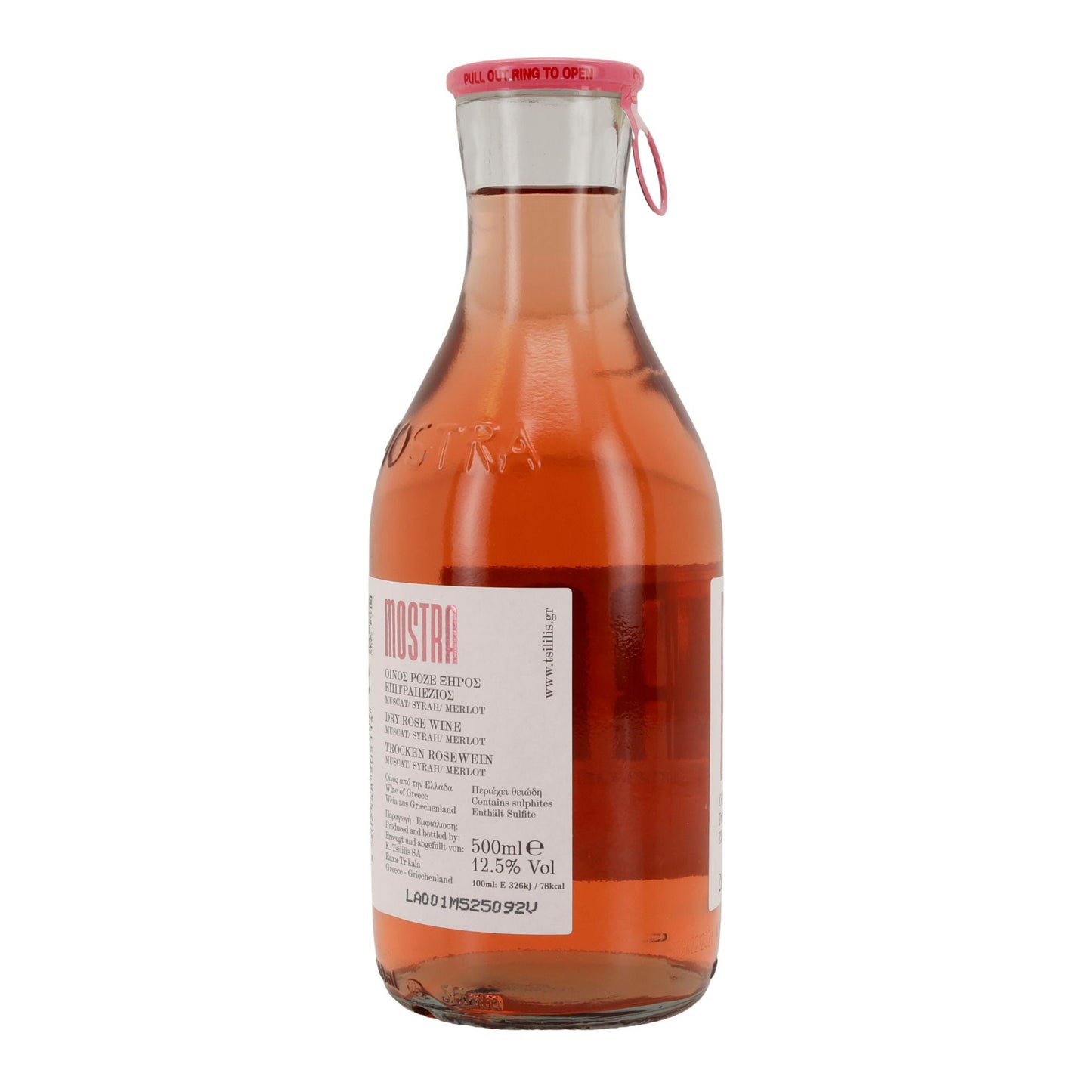 Roséwein Mostra | Trocken | Muscat, Syrah & Merlot | 500 ml