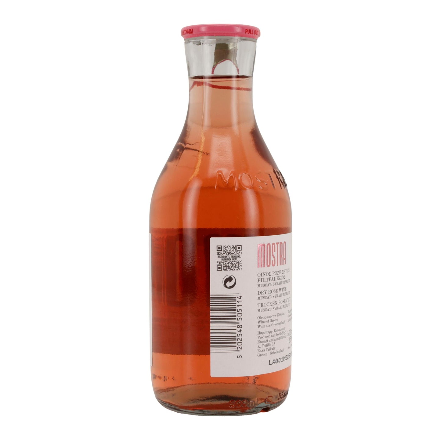 Roséwein Mostra | Trocken | Muscat, Syrah & Merlot | 500 ml