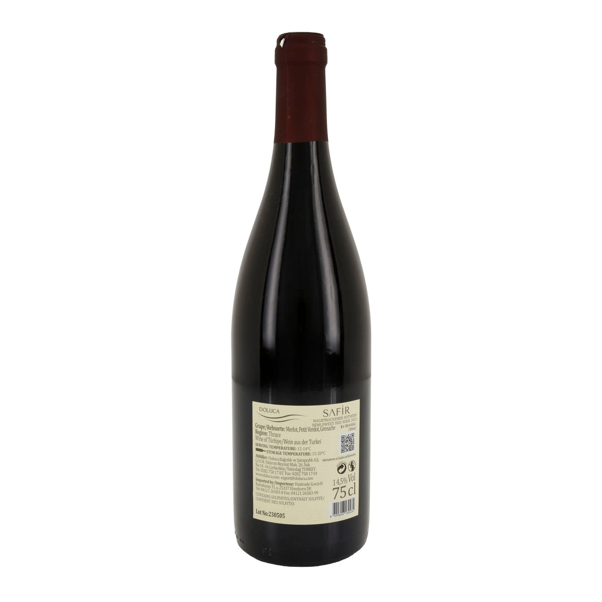 Rotwein Doluca Safir | Merlot, Petit Verdot, Grenache | Halbtrocken | Türkei | 2022 | 75 cl Doluca