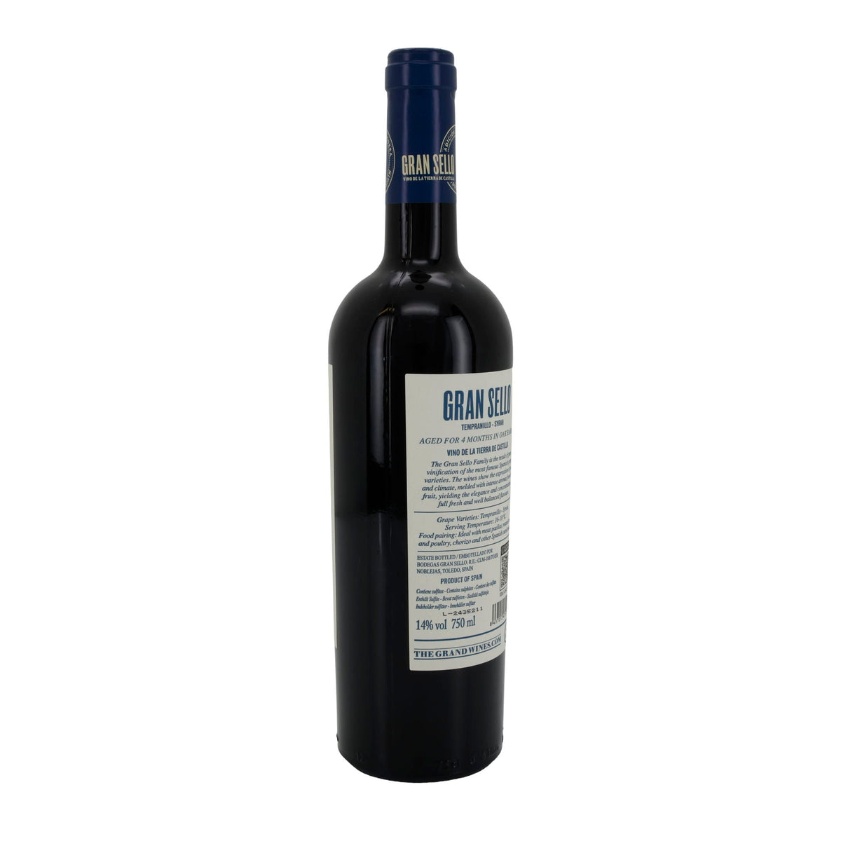 Rotwein Gran Sello | Tempranillo Syrah | 4 Monate Barrique | 750 ml Silca