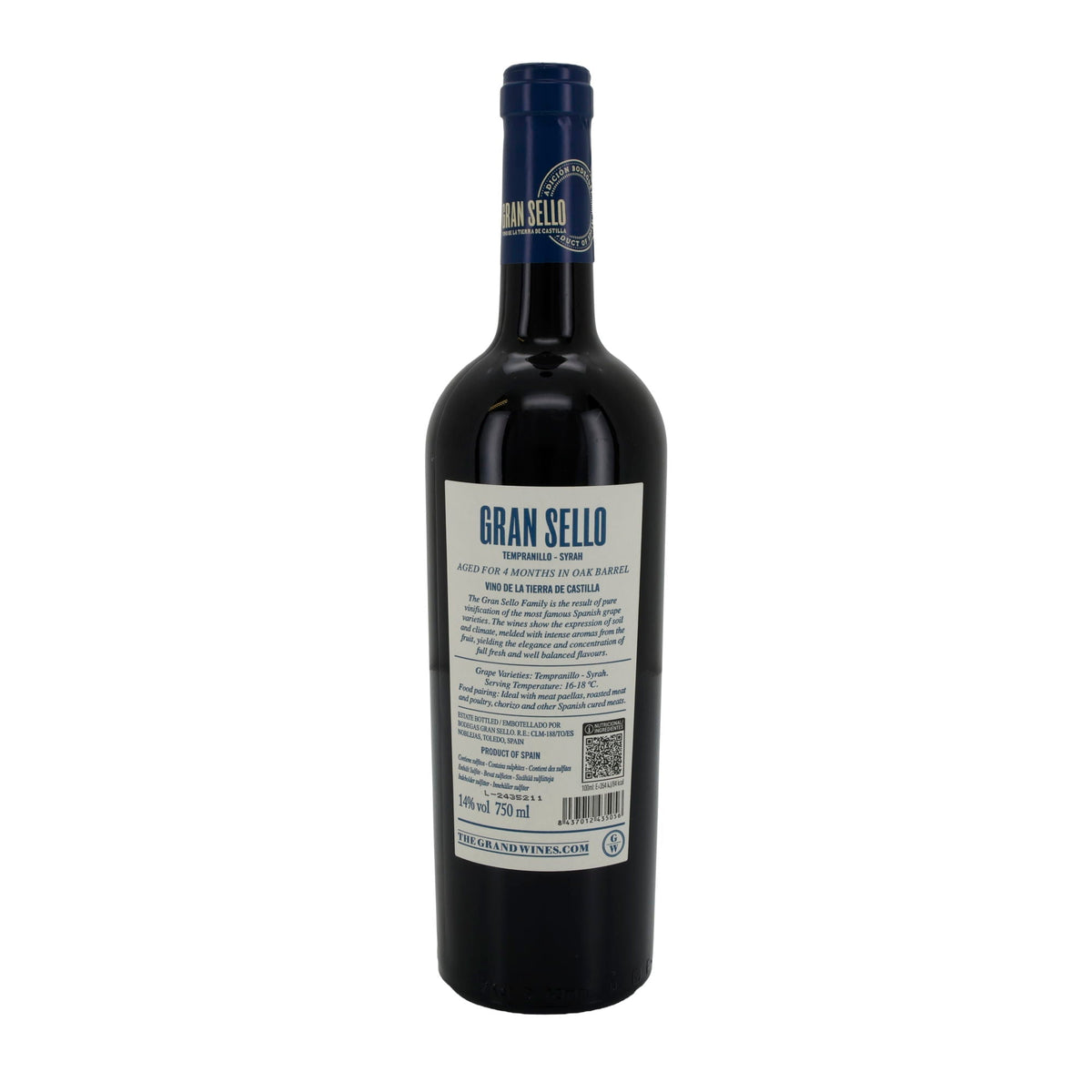 Rotwein Gran Sello | Tempranillo Syrah | 4 Monate Barrique | 750 ml Silca