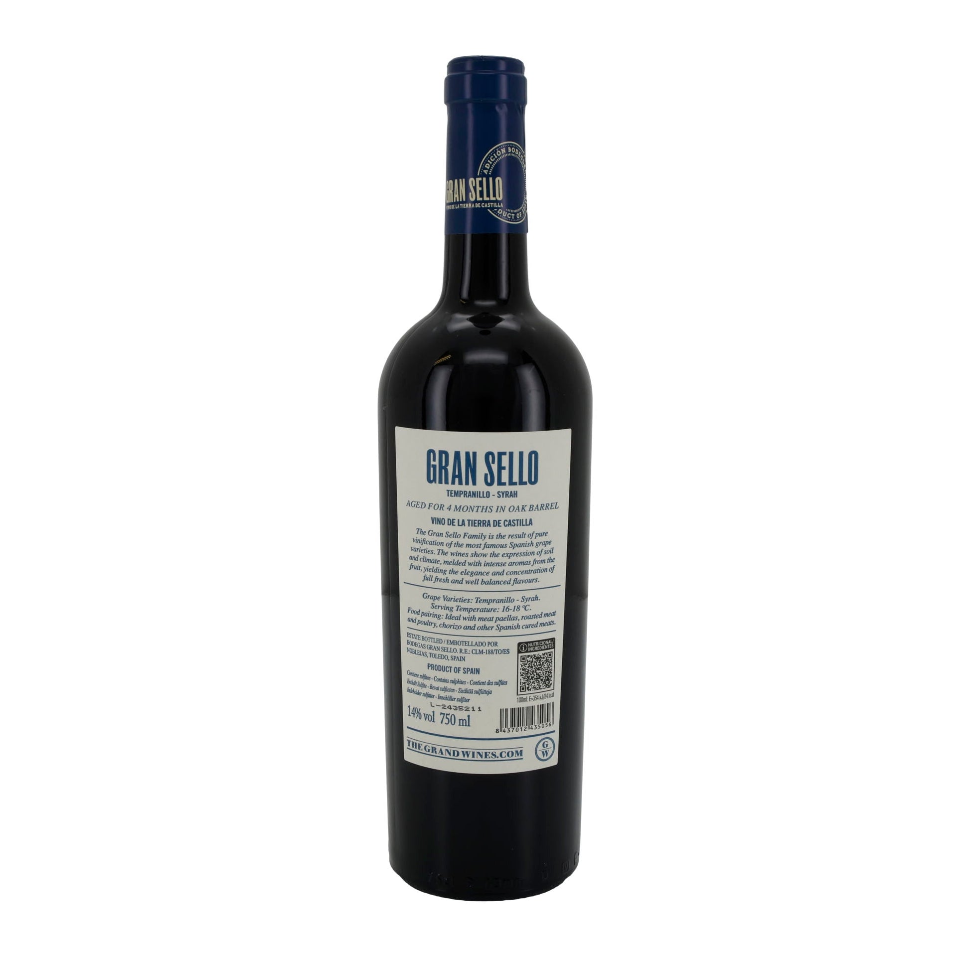 Rotwein Gran Sello | Tempranillo Syrah | 4 Monate Barrique | 750 ml - Taste Your World