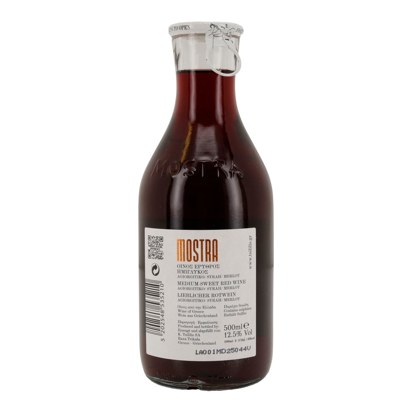 Rotwein Mostra | Lieblich | Agiorgitiko, Syrah & Merlot | 500 ml