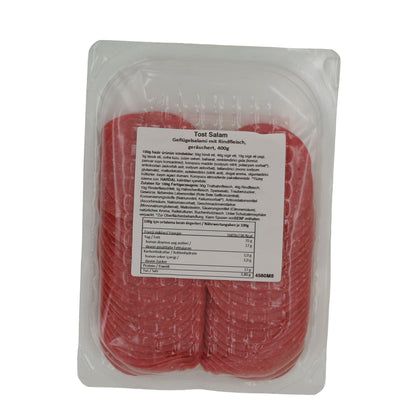 Salam Leziz Tost Salam | Geräucherte Geflügelsalami | Mit Rindfleisch | 400 g LEZIZ