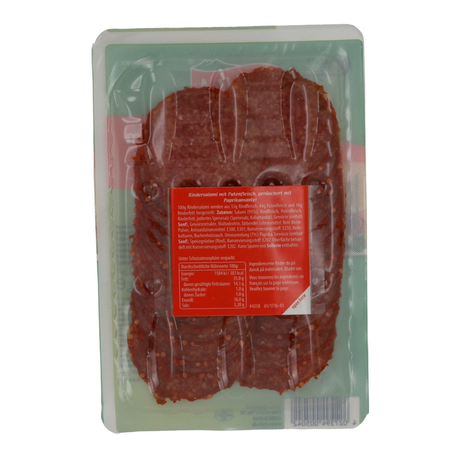 Salam Yayla | Biberli Dana Salam | halal-zertifizierte Rindersalami mit Paprikamantel | 80 g YAYLA