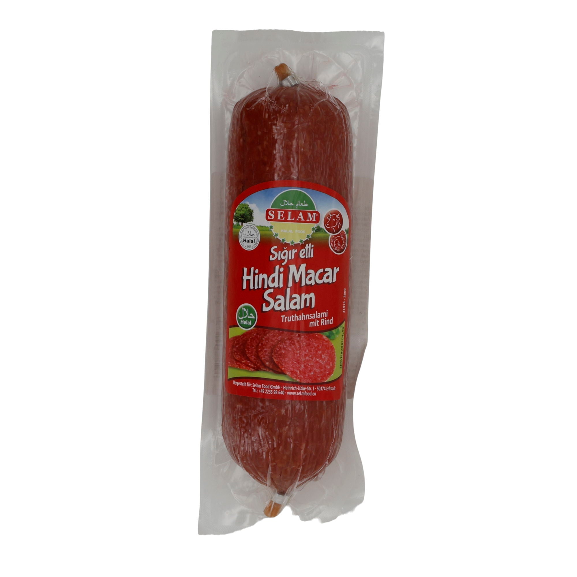 Salami Selam | Hindi Macar Salam | Halal, Rind & Pute, würzig | 400 g SELAM