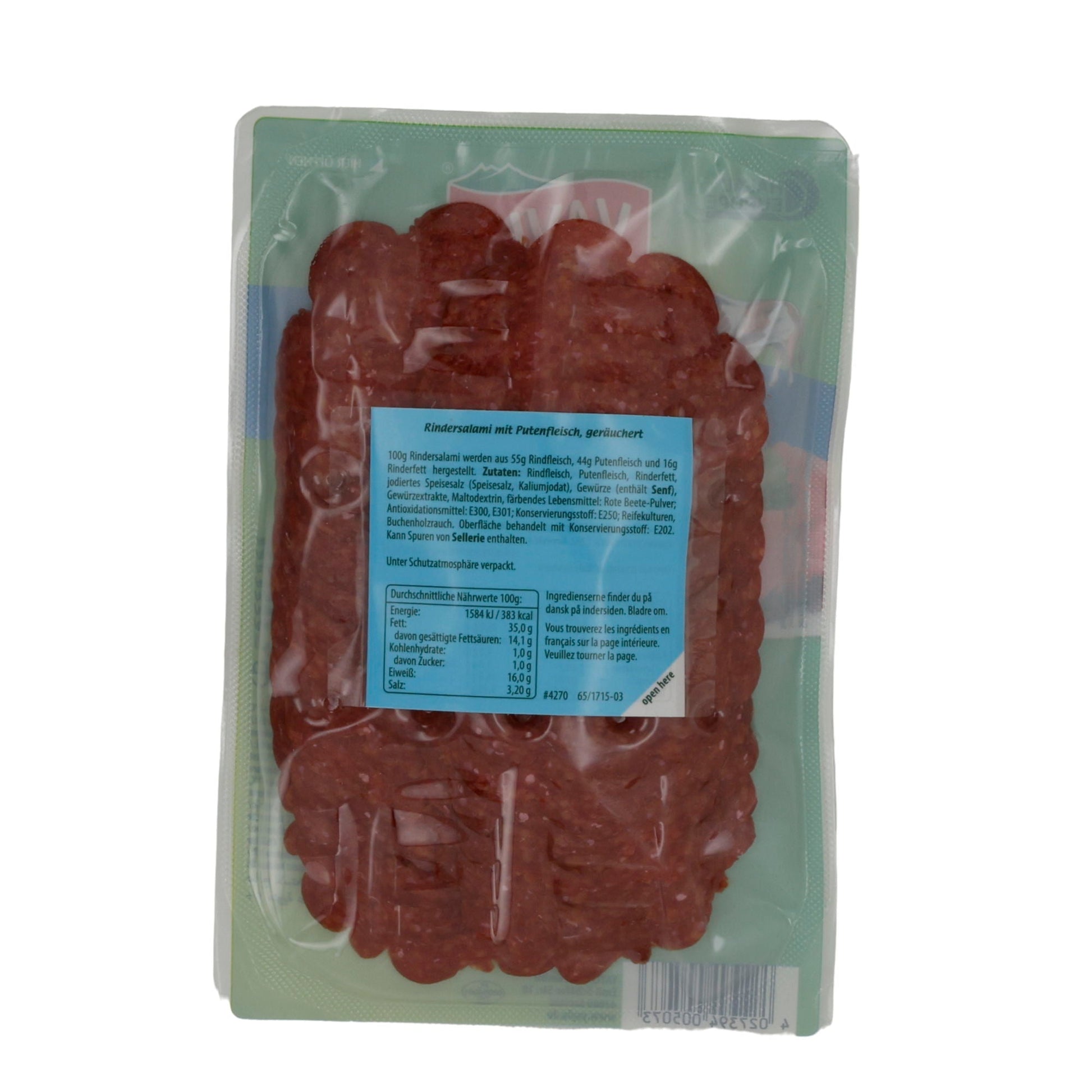 Salami Yayla | Kahvaltılık Dana Salam | Rindersalami mit Putenfleisch | 80 g YAYLA