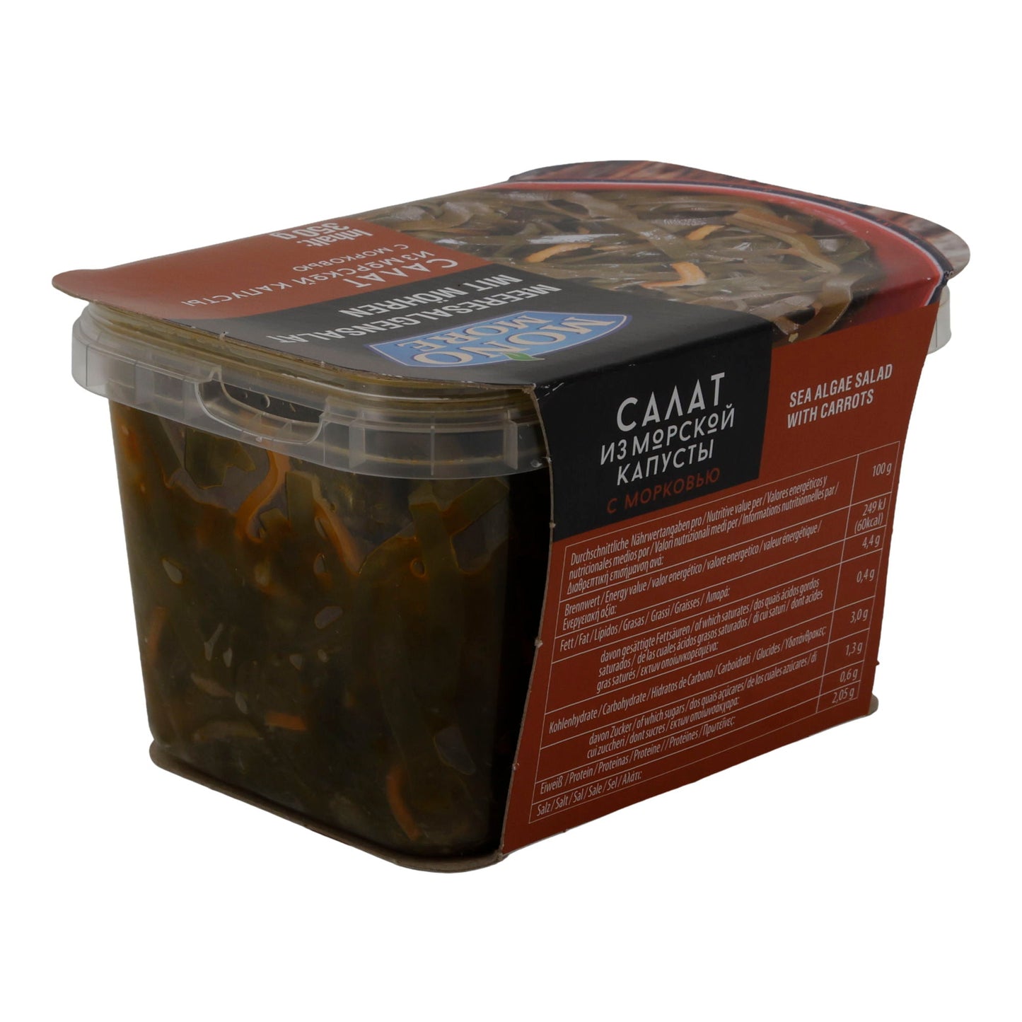 Salat Mono More Meeresalgensalat mit Möhren | Frischer Algensalat | Gesunde Ernährung | 350 g