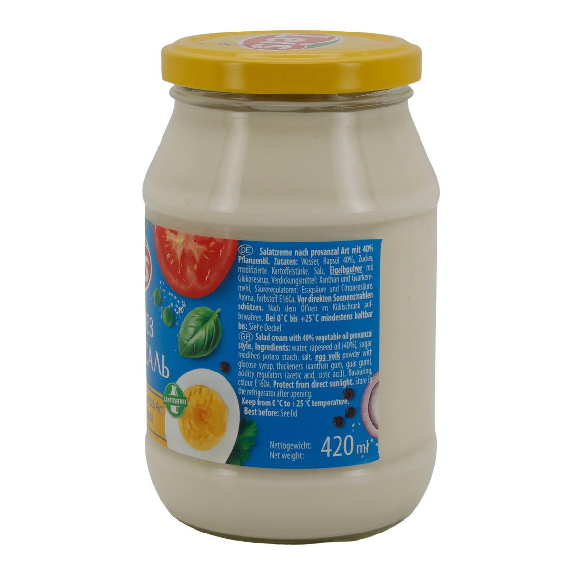 Salatcreme | Leis Provanzal Art | 420 ml | 40 % Rapsöl | laktosefrei LEIS