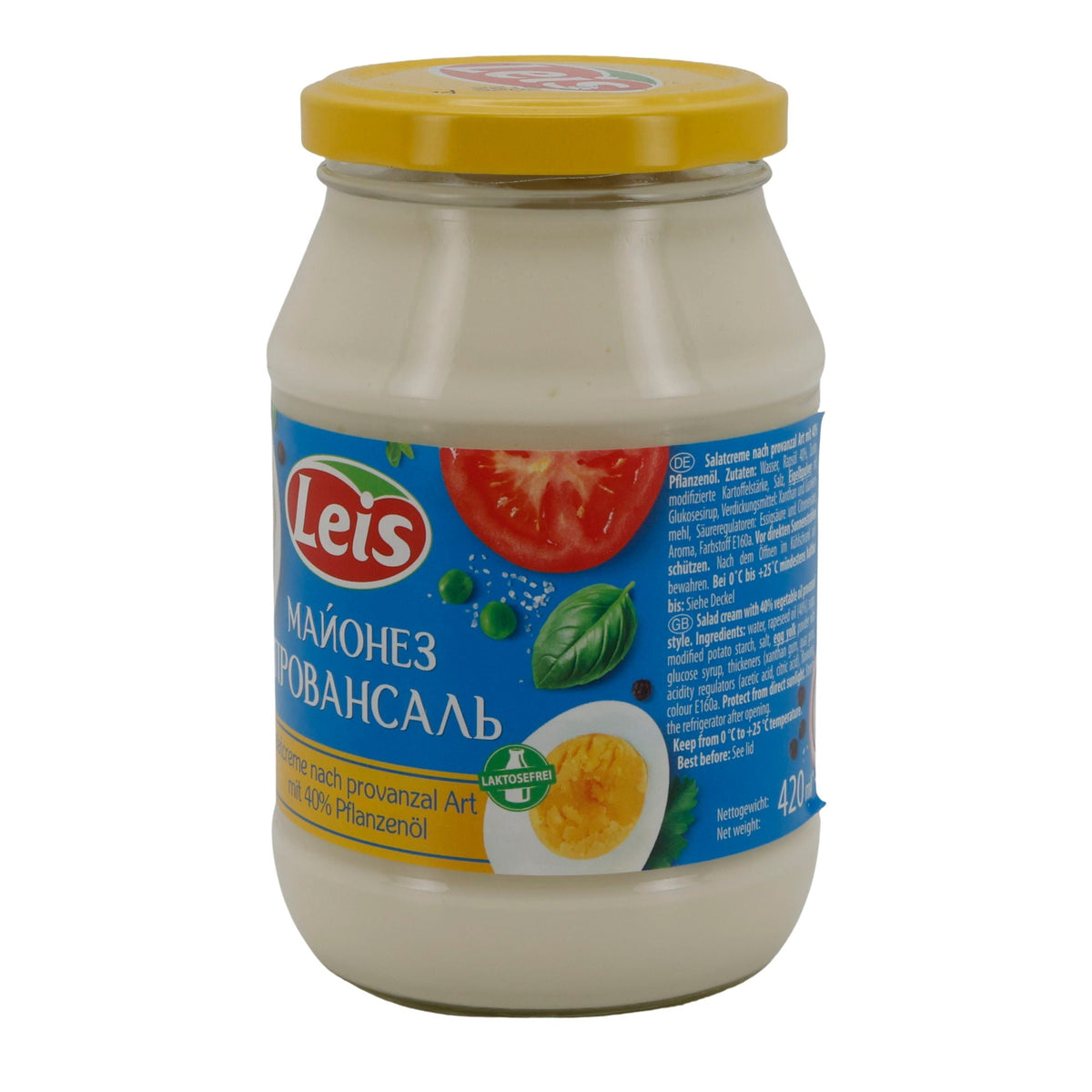 Salatcreme | Leis Provanzal Art | 420 ml | 40 % Rapsöl | laktosefrei LEIS