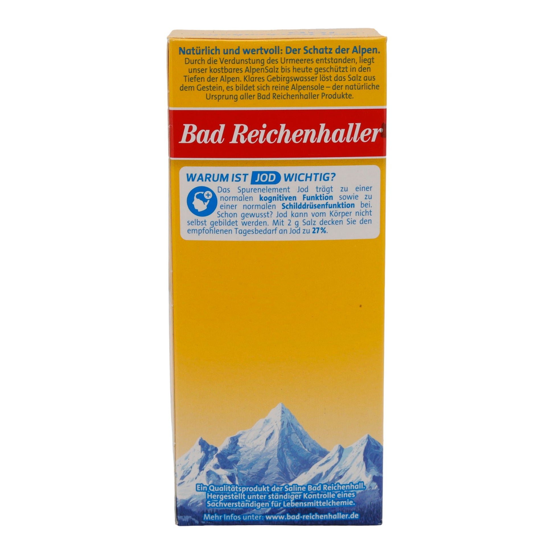 Salz Bad Reichenhaller Alpen JodSalz | jodiertes Speisesalz | aus den Alpen | 500 g - Taste Your World