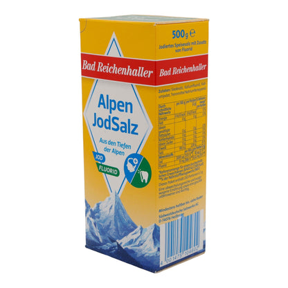 Salz Bad Reichenhaller | AlpenJodSalz + Fluorid | Mit Jod und Fluorid | 500g - Taste Your World