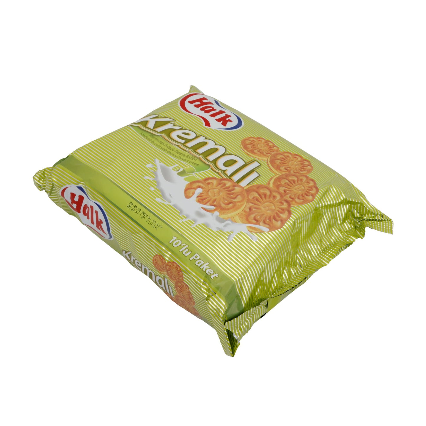 Biscotti sandwich Halk | Biscotti sandwich con crema | Con ripieno di crema alla banana, confezione da 10 | 500 g