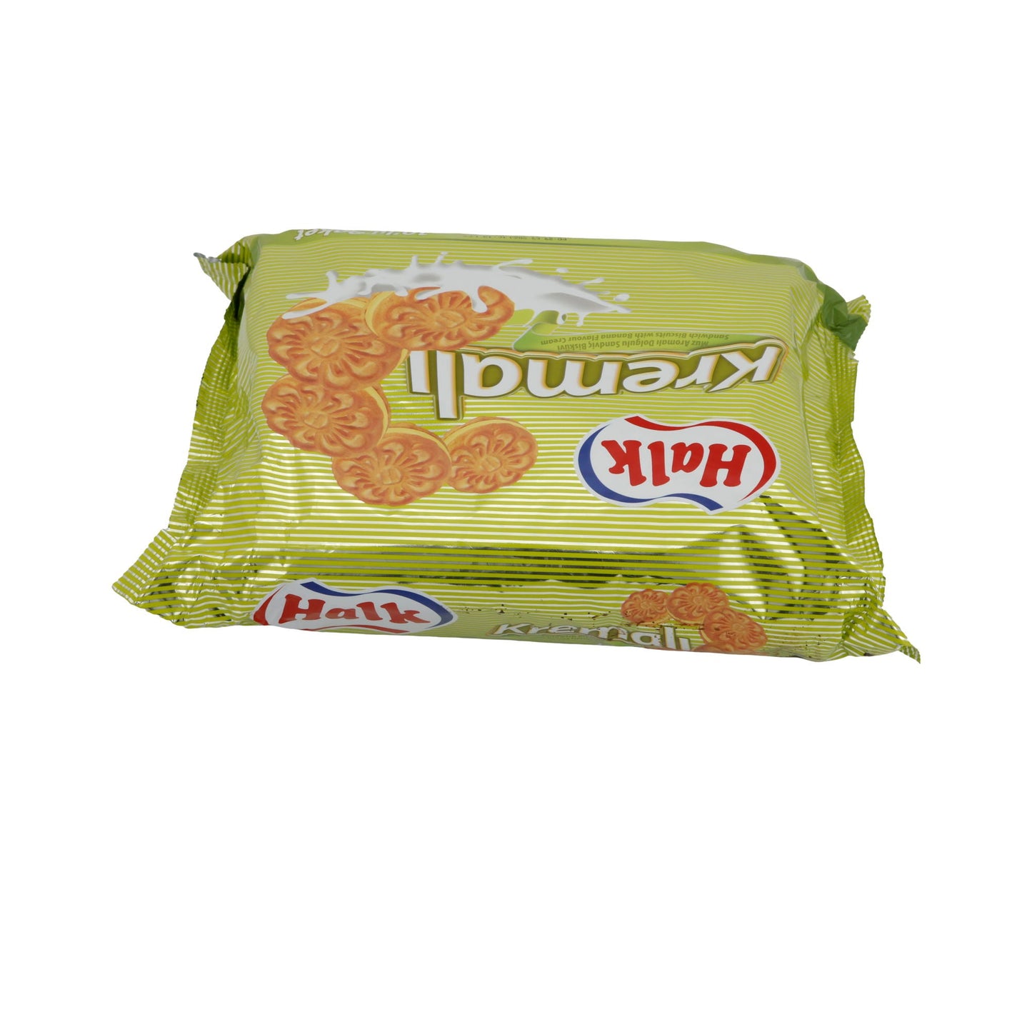 Biscotti sandwich Halk | Biscotti sandwich con crema | Con ripieno di crema alla banana, confezione da 10 | 500 g