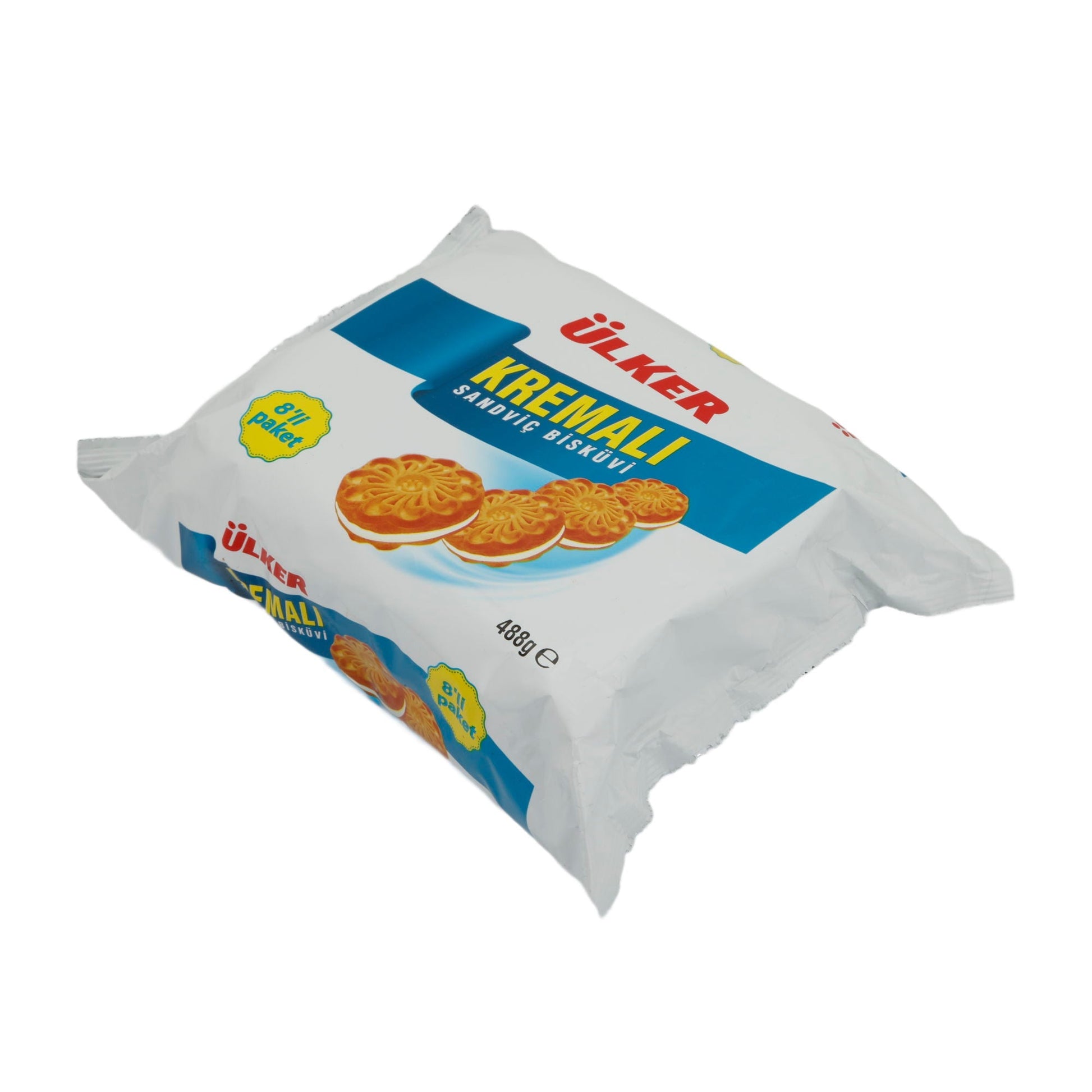 Sandwichkekse Ülker Kremalı | Kekse |  Doppelkeks mit Vanillecreme, 8er Pack | 488 g UELKER